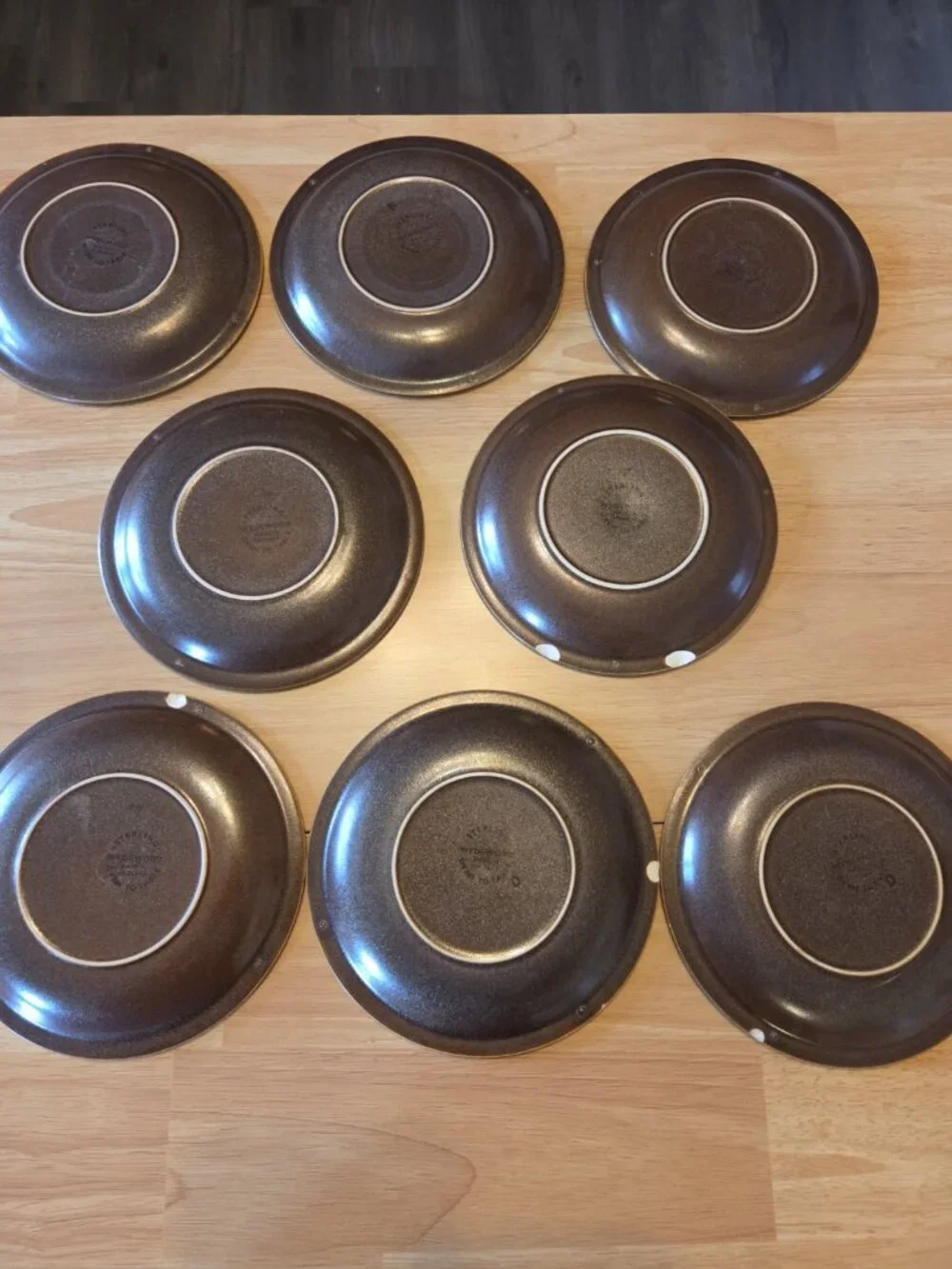 Vintage Wedgwood Set of 8 Sterling Oven to Table Brown 6
